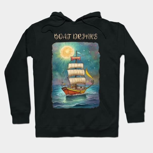 Boat Drink's Hoodie by Moulezitouna